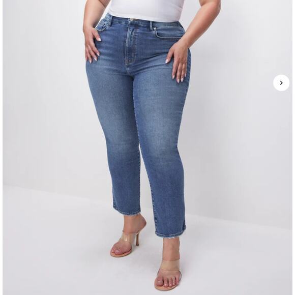 Good American ALWAYS FITS GOOD LEGS STRAIGHT JEANS size 16 - Picture 1 of 7